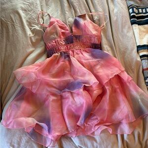 Hello Molly Pink and Purple Mini Dress